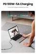 Кабель UGREEN US353 USB-C 3.1 Male to USB-C Female 100W 10Gbps Gen2 5A 4K@60Hz 1m Black (10387) - изображение 4