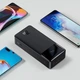 УМБ 30000mAh 20W Baseus PowerBank з швидкою зарядкою Bipow Digital Display Портативний акумулятор зовнішній акумулятор |2USB / 1Type-C, 20W, 3A| Black - зображення 6