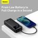 УМБ 30000mAh 20W Baseus PowerBank з швидкою зарядкою Bipow Digital Display Портативний акумулятор зовнішній акумулятор |2USB / 1Type-C, 20W, 3A| Black - зображення 8
