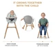 Стульчик для кормления 2 в 1 Kinderkraft Fini 2 Grey (KHFINI02GRY0000) (5902533924509) - изображение 4