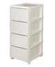 Комод пластиковий "Ротанг" 4 яруси 86*45*35 см R-Plastic (білий) - изображение 1