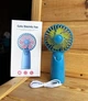 Портативний акумуляторний міні вентилятор ручний Mini Fan AP 223 Синій - зображення 1