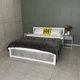 Кровать двуспальная с ламелями MebliRoMax Loft 160х200 Индастриал/Белый (000082915) - изображение 3