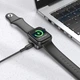 БЕЗПРОВІДНИЙ ЗАРЯДНИЙ ПРИСТРІЙ HOCO CW55 2,5W 2В1 ДЛЯ IWATCH 1-8+SE+ULTRA ВХОДИ: (1XTYPE-C+1XLIGHTNING 1A) ЧОРНЕ - зображення 4