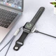 Бездротовий зарядний пристрій Borofone BQ25 для заряджання iWatch 1-9, SE, SE2, Ultra та Ultra2 через Lightning 1А сріблястий. - зображення 2