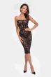 Платье кружевное Noir Handmade F301 Catalyst lace up midi dress Черное L - изображение 1