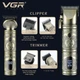 Профессиональный набор для стрижки волос VGR V-670 машинка для стрижки и триммер со сменными насадками - изображение 4