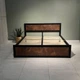 Кровать двуспальная с ламелями MebliRoMax Loft 160х200 Оксид/Черный (000082915) - изображение 5