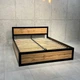 Кровать MebliRoMax Loft 160х200 Дуб Тахо /Черный + Подъемный механизм (000084984) - изображение 4
