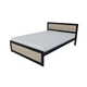 Кровать двуспальная MebliRoMax Loft 140х200 Дуб Сонома/Черный (000083198) - изображение 1