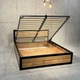 Кровать MebliRoMax Loft 160х200 Дуб Тахо /Черный + Подъемный механизм (000084984) - изображение 5