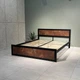 Кровать двуспальная с ламелями MebliRoMax Loft 160х200 Оксид/Черный (000082915) - изображение 2