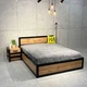 Кровать MebliRoMax Loft 160х200 Дуб Тахо /Черный + Подъемный механизм (000084984) - изображение 7