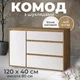 Комод в спальню гостиную детскую коридор зал Сокме Нитро Софт 1D3S 120 см без ручек современный стильный под телевизор тумба с выдвижными ящиками и полками для спальни вещей белья одежды современные комоды из дсп белый дуб вотан - изображение 1