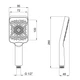 Lidz Niagara 33 Лейка для ручного душа 145x95 мм, Graphite прямоугольная LDNIA33GRP48538 - изображение 2