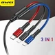 Шнур для зарядки телефону Awei CL-971 3в1 lightning, micro usb, type c (VS7006784) - изображение 3