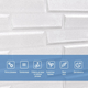 Самоклеющаяся 3D панель белая кладка Sticker Wall 3080х700х5мм - изображение 5