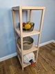 Стелаж (этажерка) 1150х360х360 мм WoodDecor из натурального дерева 4 полочки без покрытия - изображение 4