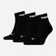Набор женских носков коротких хлопковых Puma Unisex New Generation Cushioned Qua 93839302 35-38 3 пары Черный (8720245569507) - изображение 1