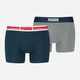 Набор трусов боксеров мужских хлопковых Puma Men Everyday Placed Logo Boxer 2P 93847607 S 2 шт Синий/Серый (8720245590877) - изображение 1