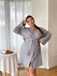 Женский халат для беременных COSY Duna из фактурного муслина S, серый (V-M60W/S) - изображение 1