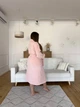 Женский велюровый халат для беременных COSY длинный Peach Fuzz в подарочной упаковке 2XL-3XL персиковый (V-V011/2XL3XL) - изображение 2