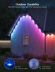 Govee Гірлянда Smart LED H705A Permanent Outdoor Lights, RGBIC, IP67, 30м, кабель прозорий - изображение 7