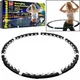 Масажний обруч з магнітами тренажер хулахуп для схуднення Massaging Hoop Exerciser Professional чорний - зображення 2