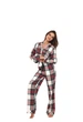 Піжама (сорочка + штани) Victoria's Secret Flannel Long PJ Set Print S Червона в клітинку - зображення 1