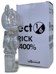 Статуетка Bearbrick x Project 1/6 x Clear Chrome White 400% 28 см Medicom Toy Голографічний - зображення 4