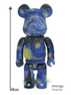 Статуетка Bearbrick x The Starry Night 400% 28 см Medicom Toy Глянцева версія - зображення 9