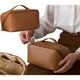 Жіноча косметичка Lesko BK-HZB-02 Brown несесер органайзер дорожня бьюті кейс - зображення 5
