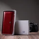 Лакированный яркий кошелек с фактурой под рептилию из натуральной кожи ST Leather Wallet 22715 Красный - изображение 11