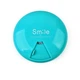 Круглая карманная таблетница на 7 дней Smile Box, голубая - изображение 1