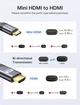 Кабель JSAUX miniHDMI to HDMI 2.0 4K@60Hz Bi-Directional 1.8м сірий - зображення 2
