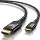 Кабель JSAUX miniHDMI to HDMI 2.0 4K@60Hz Bi-Directional 1.8м чорний - зображення 1