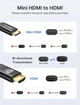 Кабель JSAUX miniHDMI to HDMI 2.0 4K@60Hz Bi-Directional 1.8м чорний - зображення 2