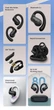 Бездротові спортивні bluetooth навушники Langsdom TS05 Open-Ear з мікрофоном Biege - зображення 9