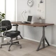 Комп'ютерний стіл з регулюванням висоти IKEA IDASEN 160х80 см коричневий/темно-сірий (392.810.04) - зображення 2