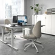 Комп'ютерний стіл з регулюванням висоти IKEA RODULF 140х80 см сіро-білий (993.261.70) - изображение 11