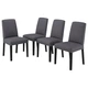 Набір стільців IKEA BERGMUND чорний / Gunnared середньо-сірий 4 шт. (594.815.87) - изображение 1