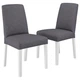 Набір стільців IKEA BERGMUND білий / Gunnared середньо-сірий 2 шт. (694.815.96) - изображение 1