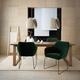 Стілець IKEA TOSSBERG метал чорний / оксамитовий зелений (205.182.33) - изображение 5