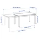 Стіл і 4 стільці IKEA STRANDTORP / TOBIAS 150/205 / 260x95 см білий/прозорий (393.886.70) - изображение 5