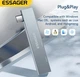 USB 3.0 OTG хаб 3 в 1 Type-C в USB-A Essager ES-UD5 Срібло - зображення 4