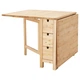 Стіл із відкидною дошкою IKEA NORDEN 26/89 / 152x80 см береза (904.238.87) - зображення 1