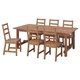 Стіл і 6 стільців IKEA NORDVIKEN / NORDVIKEN 210 / 289x105 см морилка (493.869.44) - изображение 1