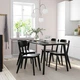 Стіл і 4 стільці IKEA LISABO / LISABO 140х78 см чорний (193.855.35) - зображення 2