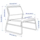Крісло IKEA LINNEBACK Vissle темно-сіре (404.654.41) - зображення 7
