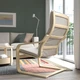 Крісло IKEA POANG березовий шпон / Книса світло-бежевий (392.407.87) - изображение 4